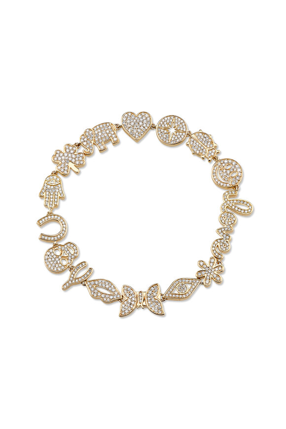 Sydney Evan - 15th Anniversary Multi-Icon Pavé Bracelet