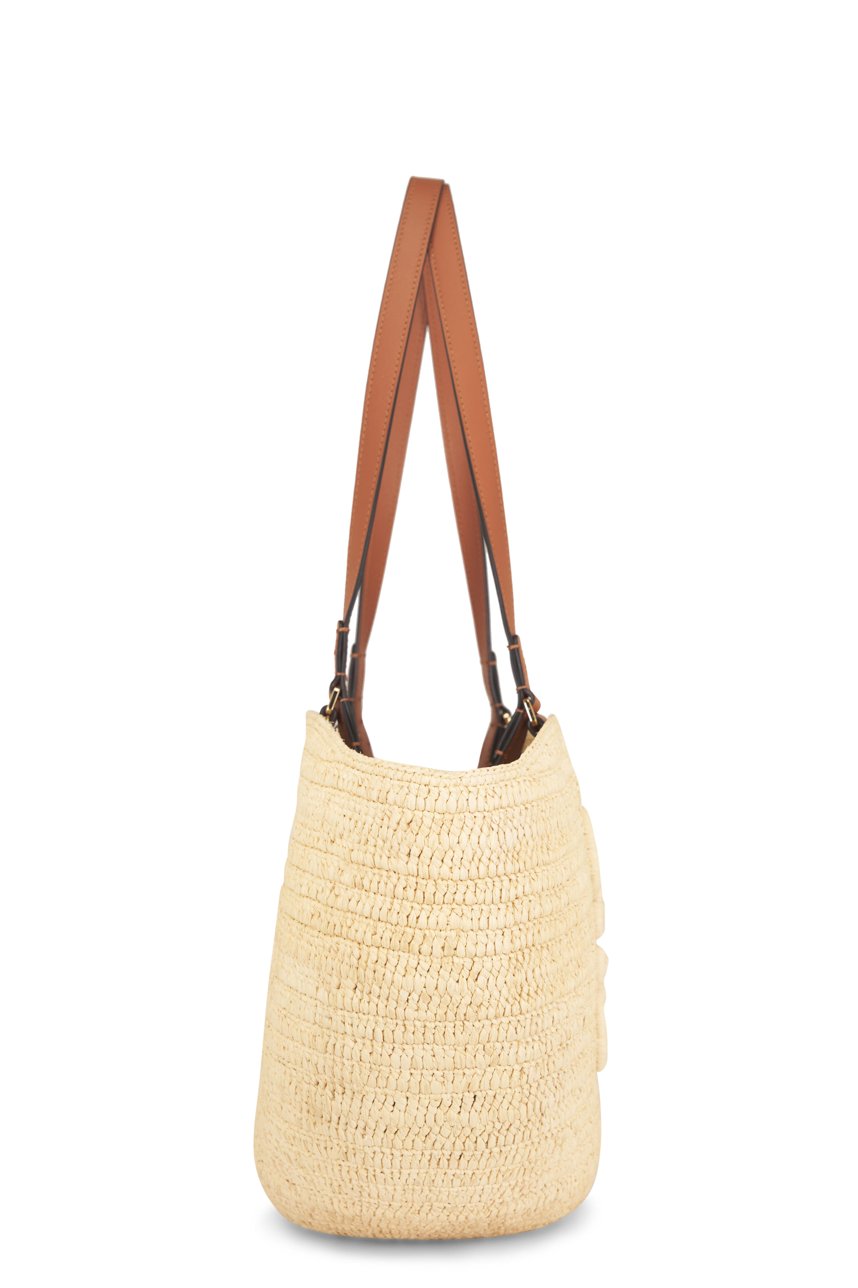 Loewe - Medium Eclipse Natural Raffia Basket Bag - view 4