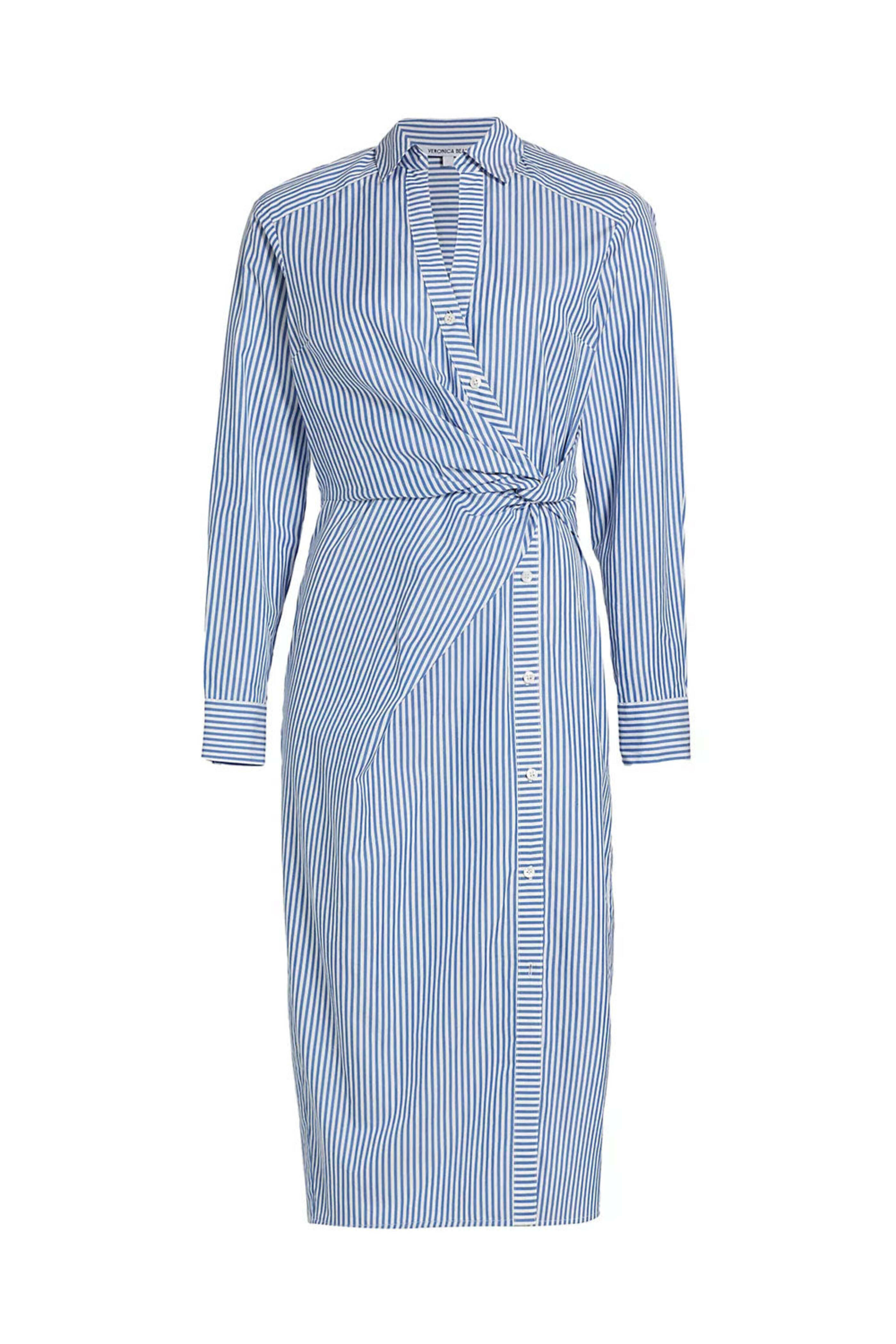 Veronica Beard - Blue and White Stripe Wright Dress