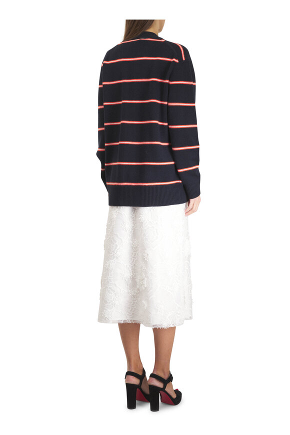 Dorothee Schumacher Sporty Statements Blue Trio Stripe Cardigan - view 4