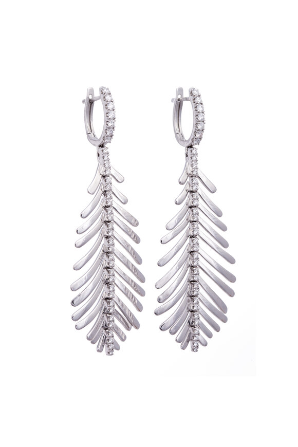 Sidney Garber - Diamond Spine Plume Earrings