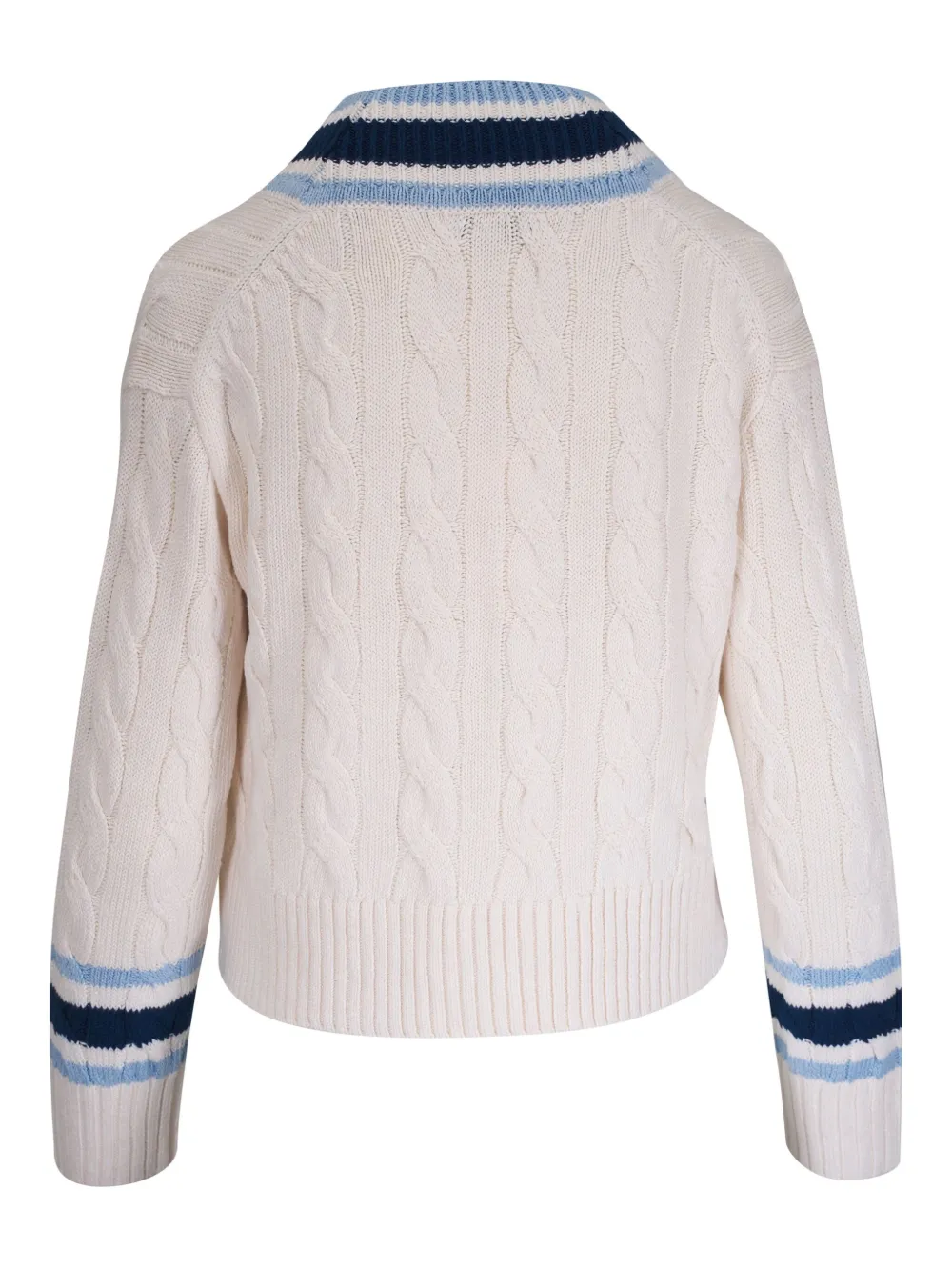 Veronica Beard - Lachlen Off-White Cable Knit Sweater