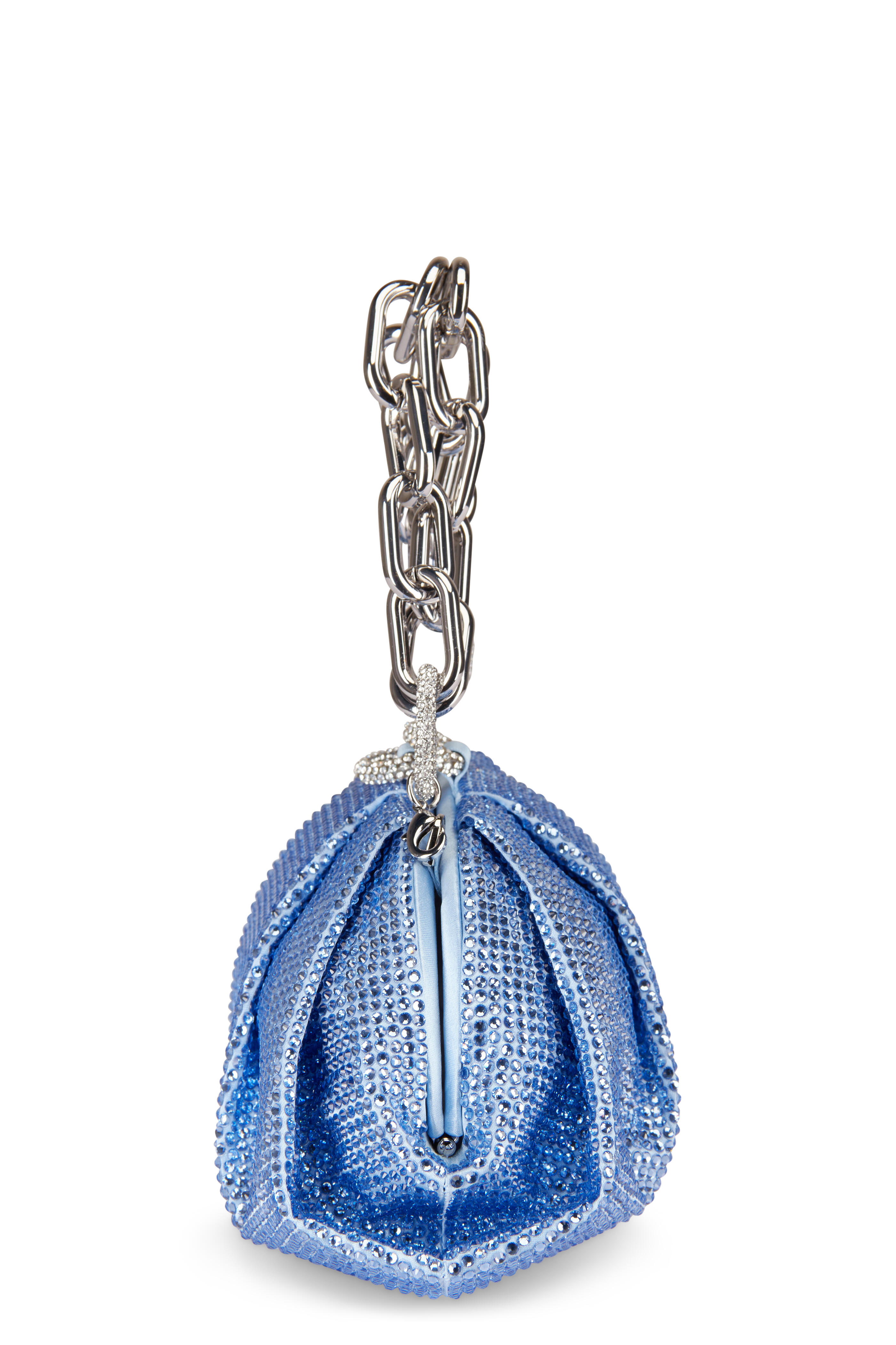 Judith Leiber Couture - Gemma Light Blue Crystal Top Handle Clutch - view 3