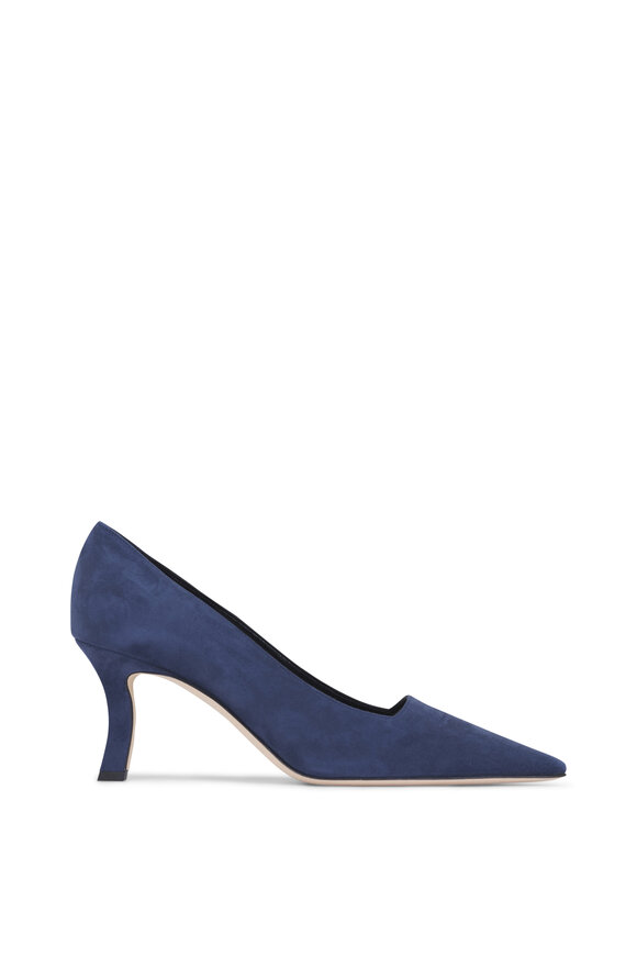Manolo Blahnik - Listony Black Suede Low-Heel Pump, 30mm
