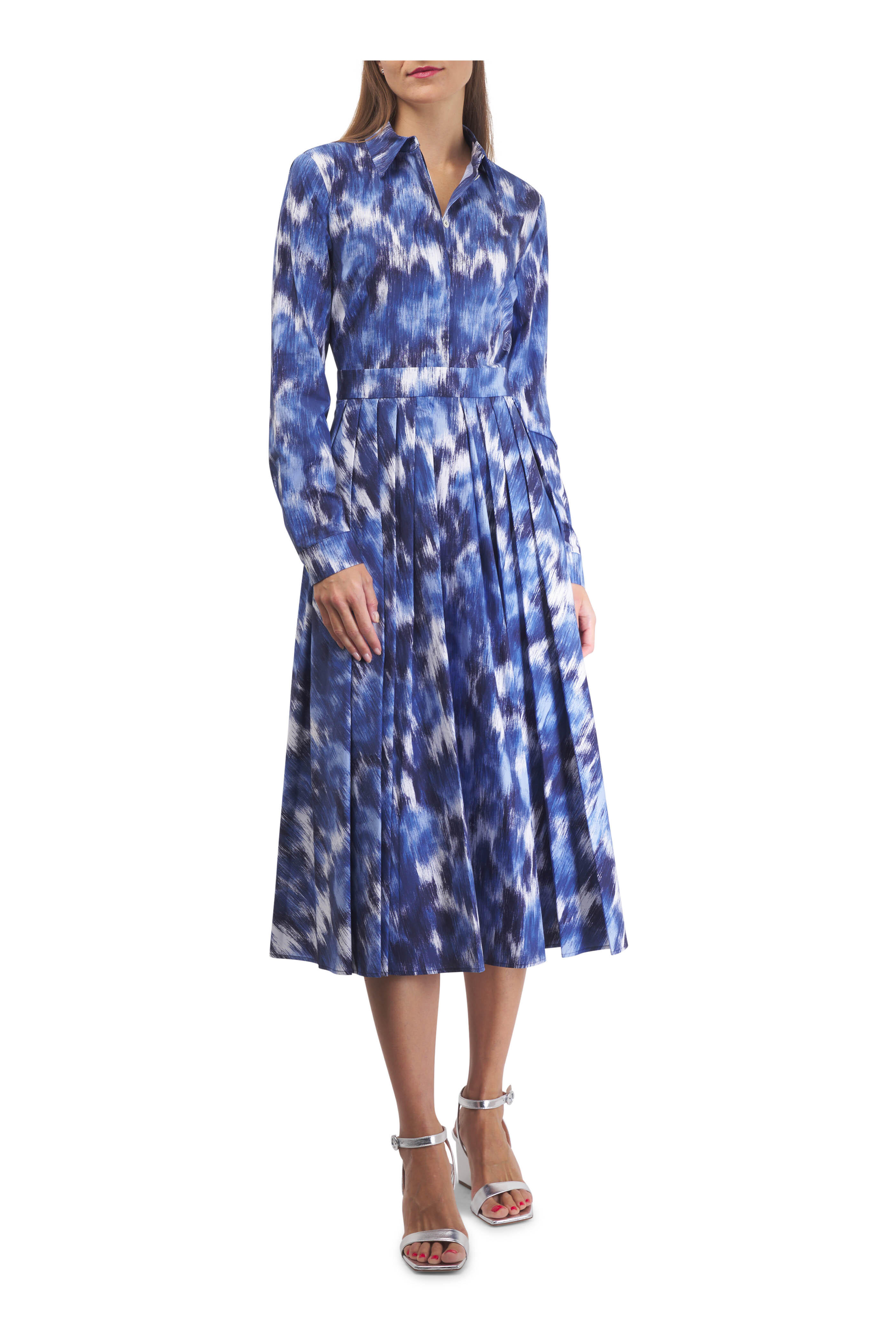 Michael Kors Collection - Floral Riviera Chiné Cotton Poplin Shirtdress