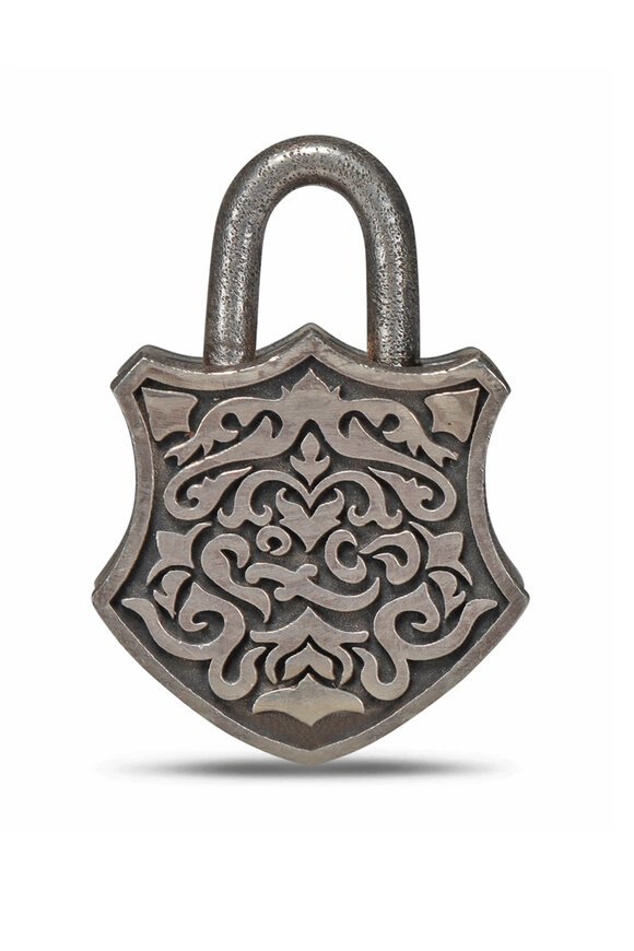 Sevan Bicakci Micro Swirl Mosaic Shield Padlock Pendant - view 4