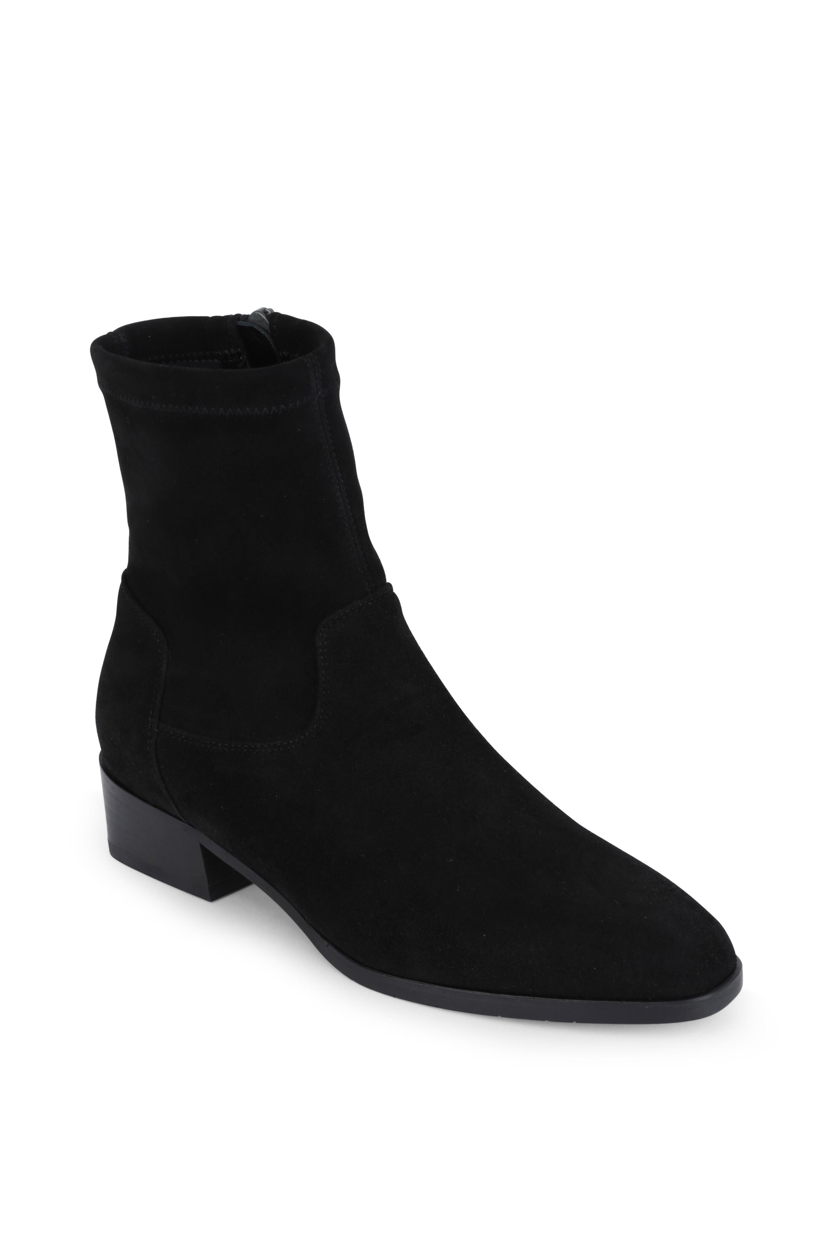 Aquatalia Faren Black Suede Ankle Weatherproof Boot