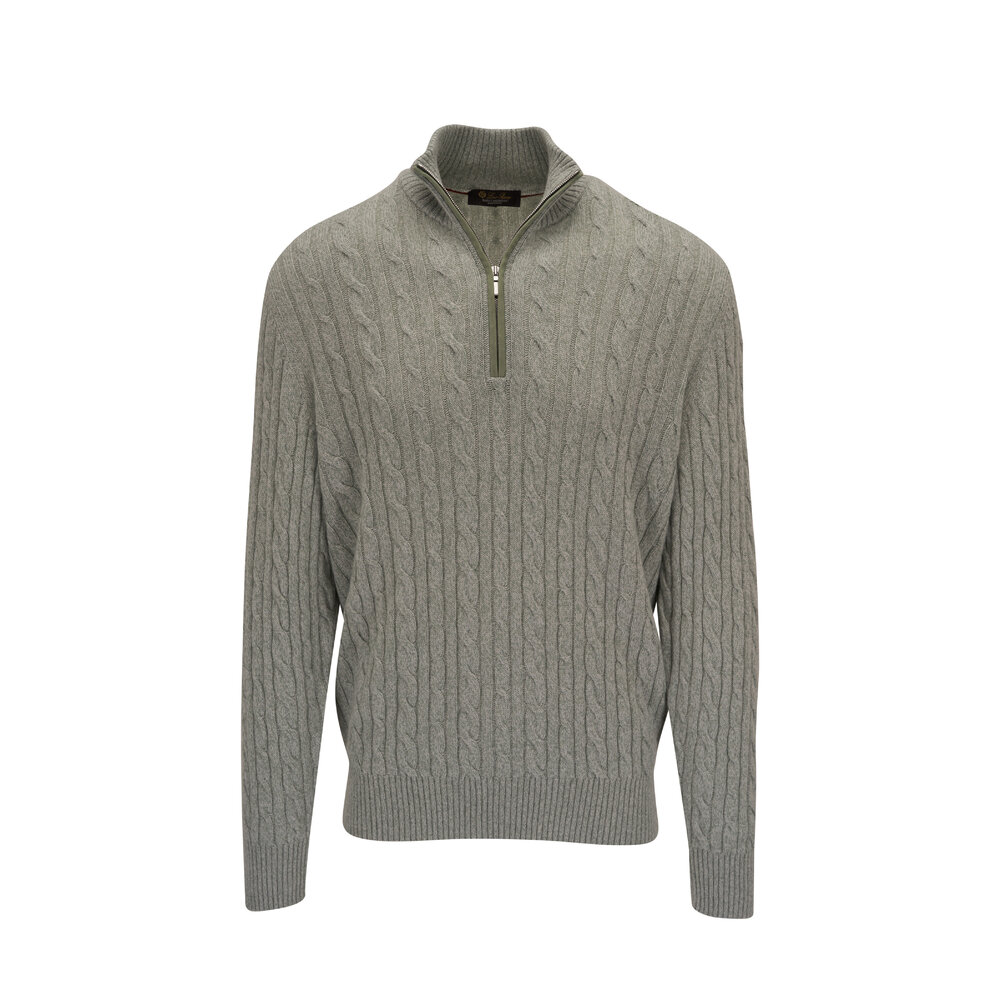 Loro Piana - Vineyard Treccia Quarter Zip Pullover