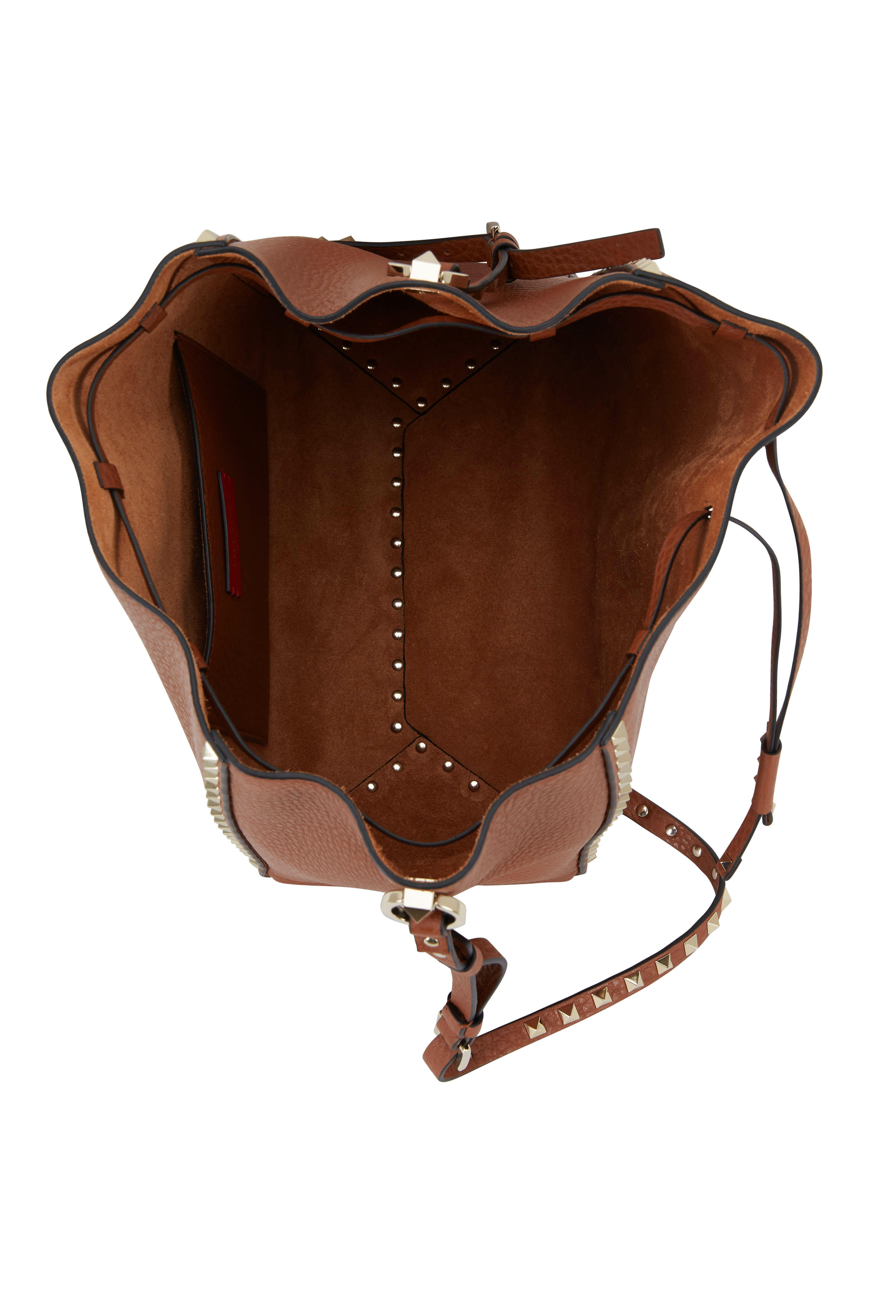 Valentino Garavani Medium Rockstud Leather Tote Bag In Selleria,black
