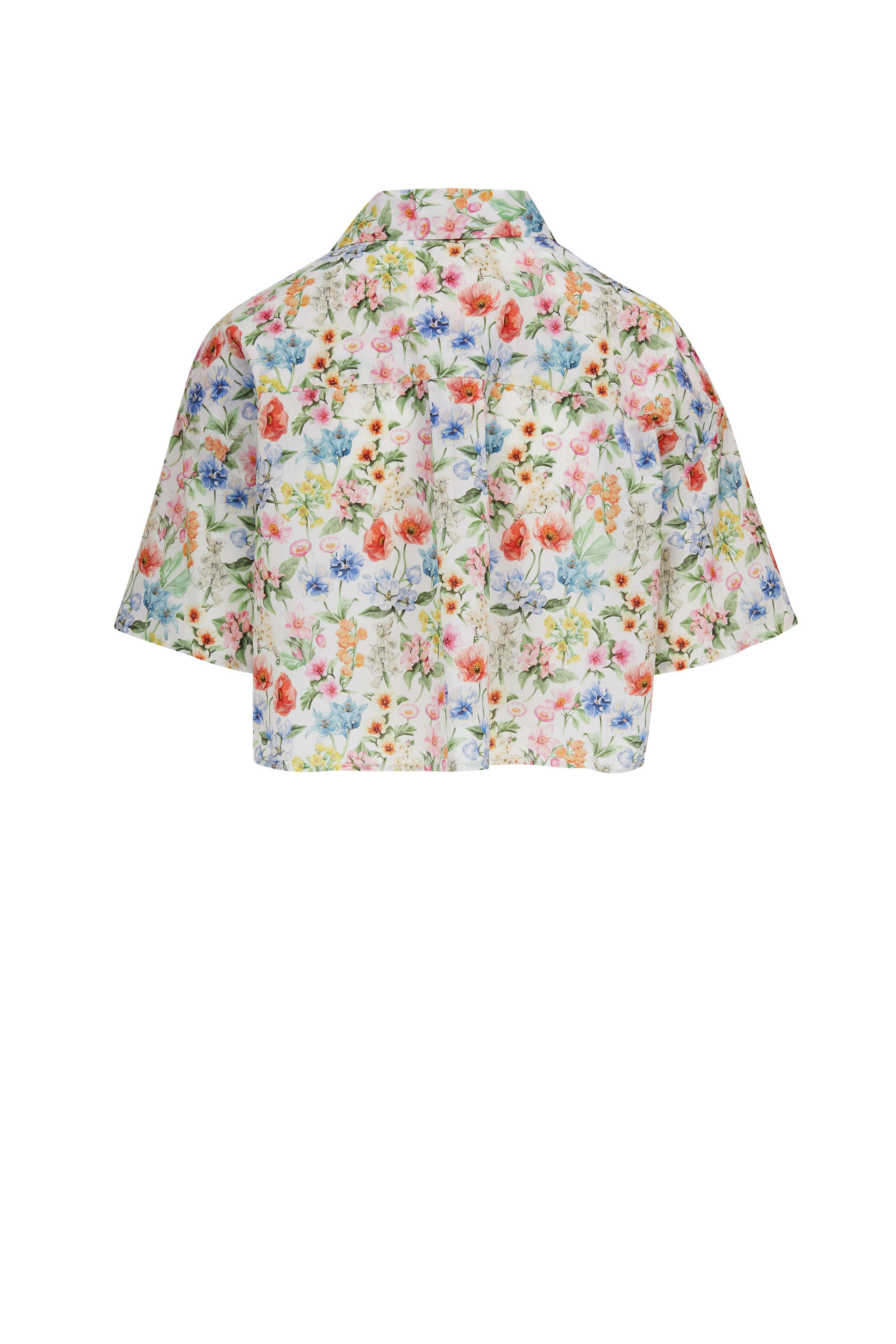 R13 - Cropped Floral Mini Button Down Shirt | Mitchell Stores