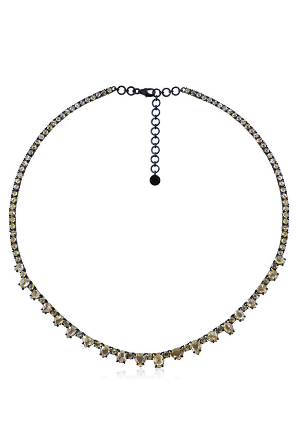 Sutra 18k White Gold Diamond Necklace