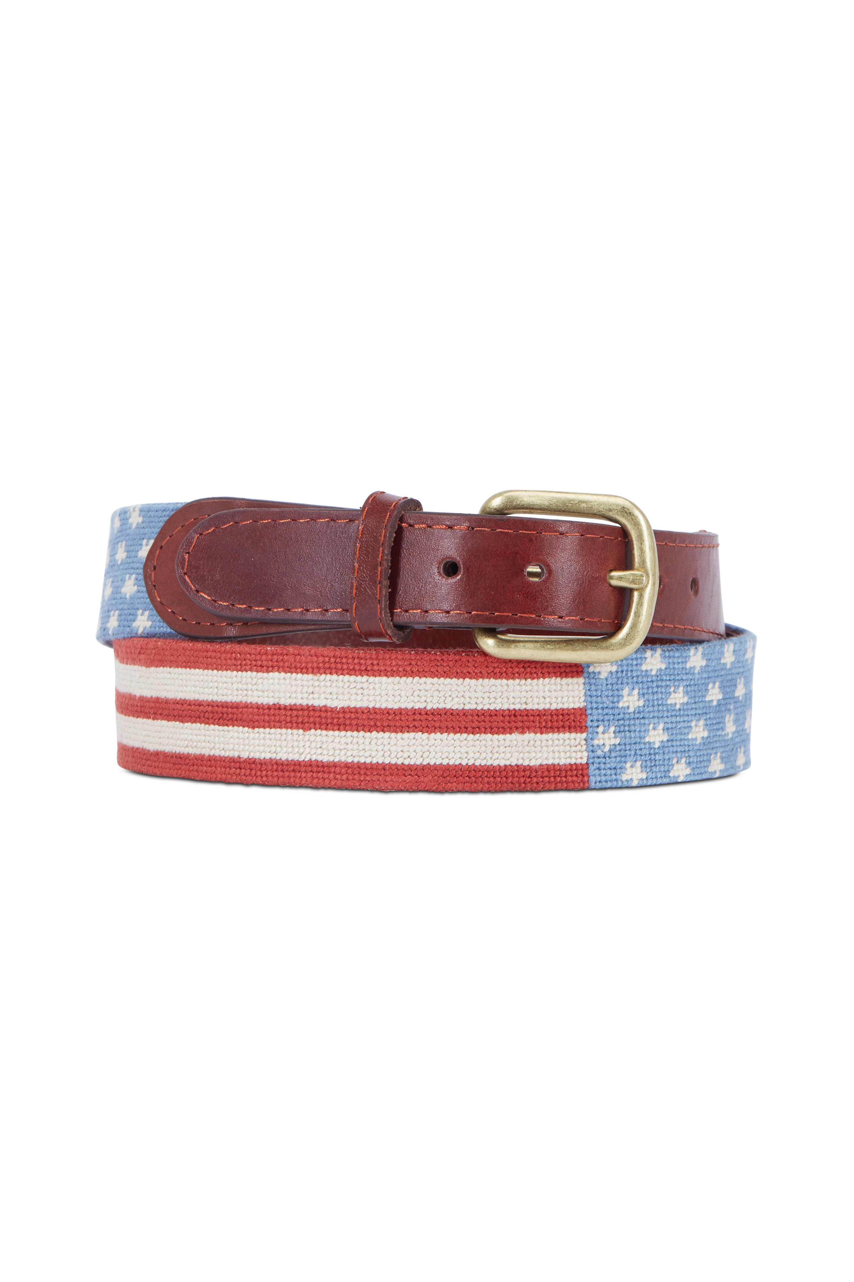 Smathers & Branson - American Flag Needlepoint Belt