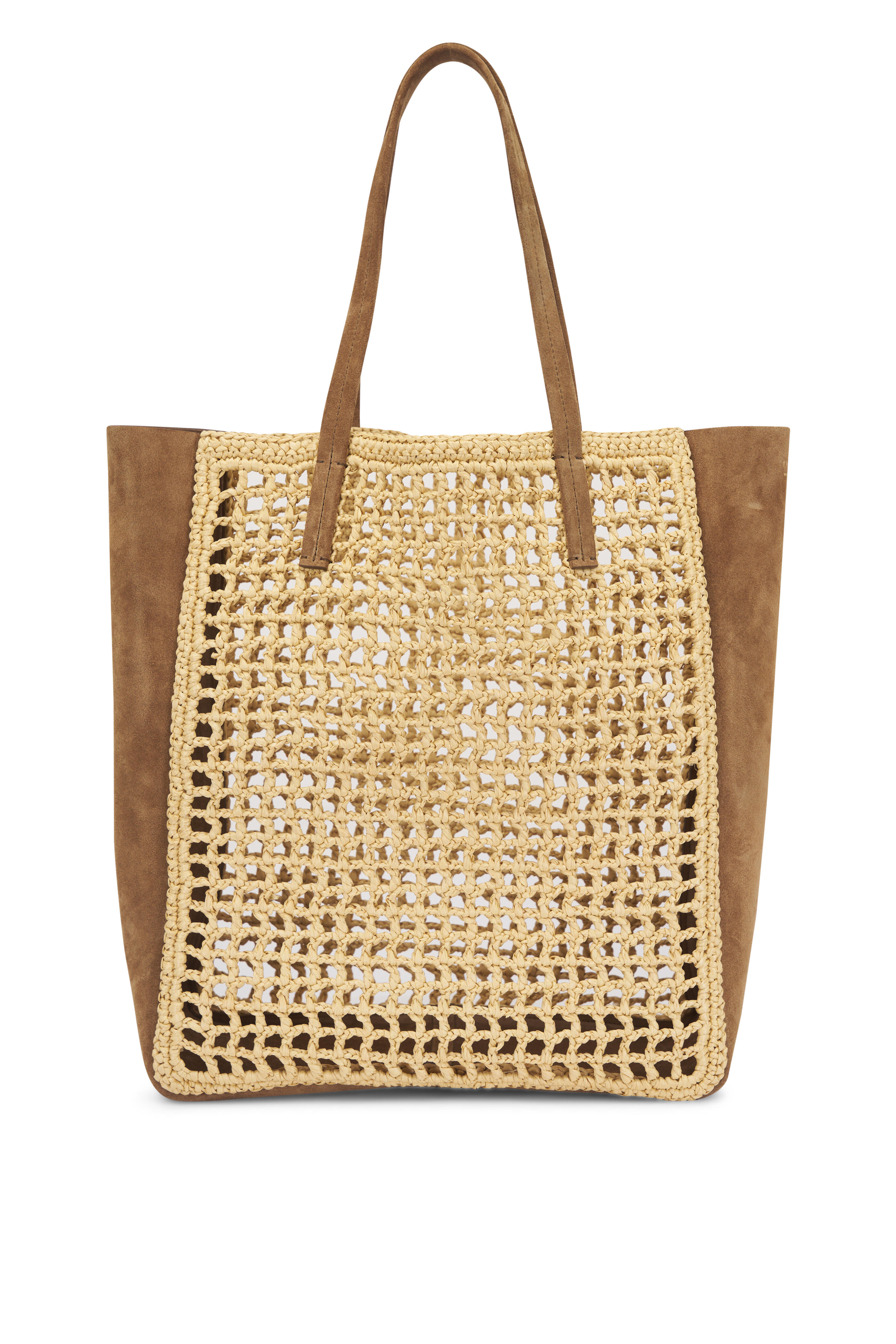 Khaite - Large Zoe Natural Patchwork Raffia Tote