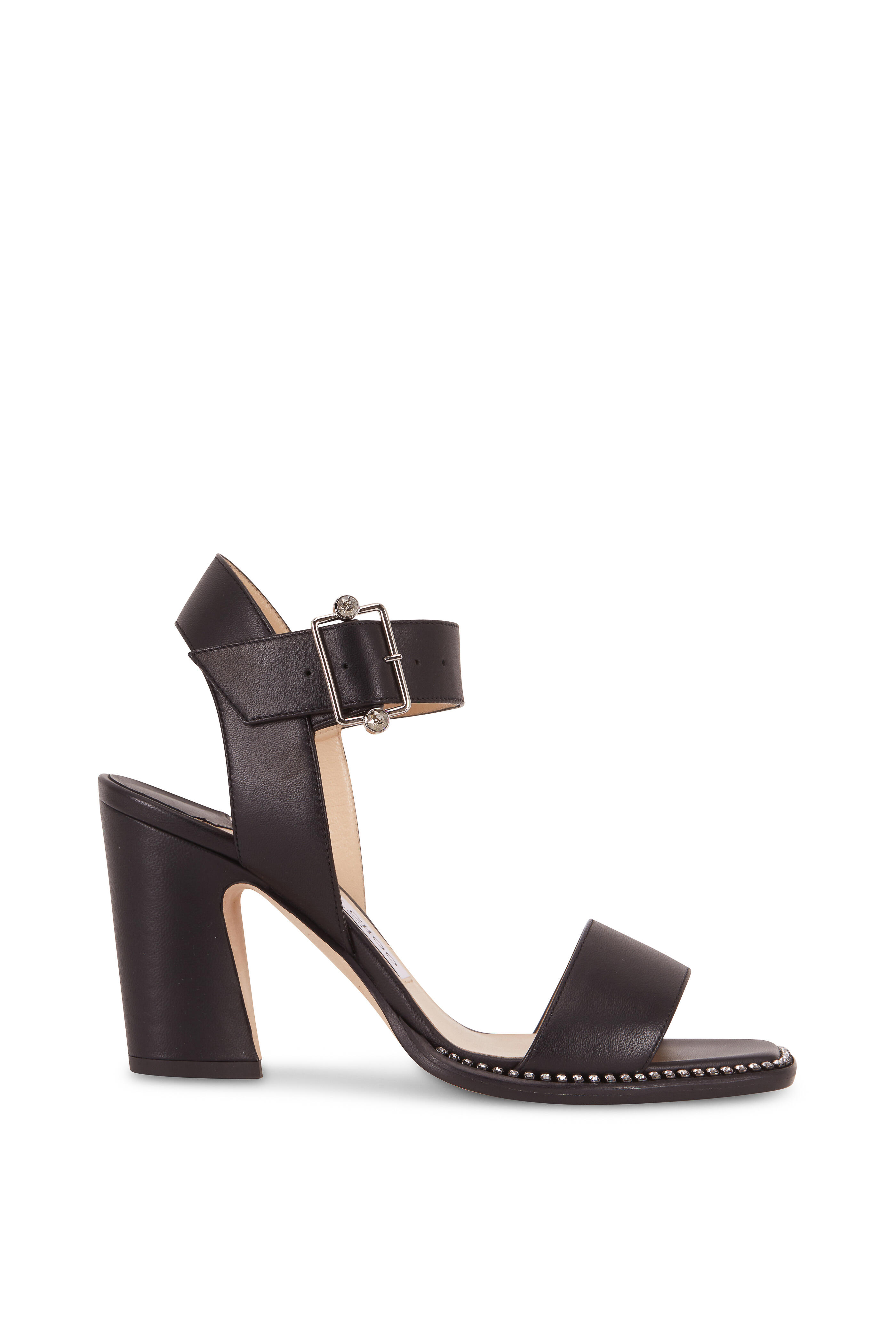 Jimmy Choo☆MINNY 85☆アンクル☆スタッズ クリスタル LATTE Jimmy Choo Love 85mm crystal-embellished Pumps | Black