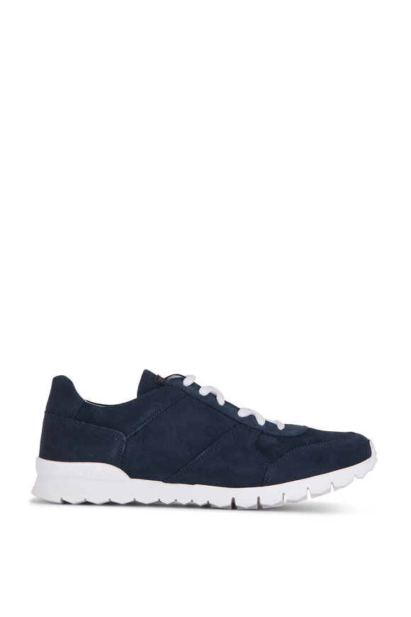 Kiton - Navy Suede Sneaker