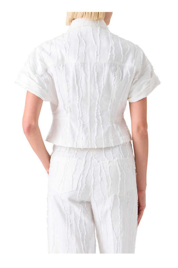 Akris Punto Fringed Wave Jacquard Short Jacket - view 3