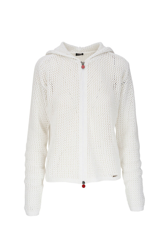 Rani Arabella - Ivory Cashmere High-Low Hem Cardigan