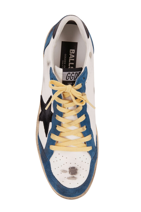 Golden Goose - Ball Star Blue & White Leather Sneaker