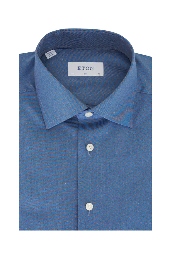 Eton Blue Mélange Dress Shirt