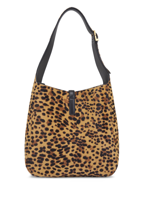 Saint Laurent Small Le 5 a 7 Supple Leopard Print Shoulder Bag - view 3