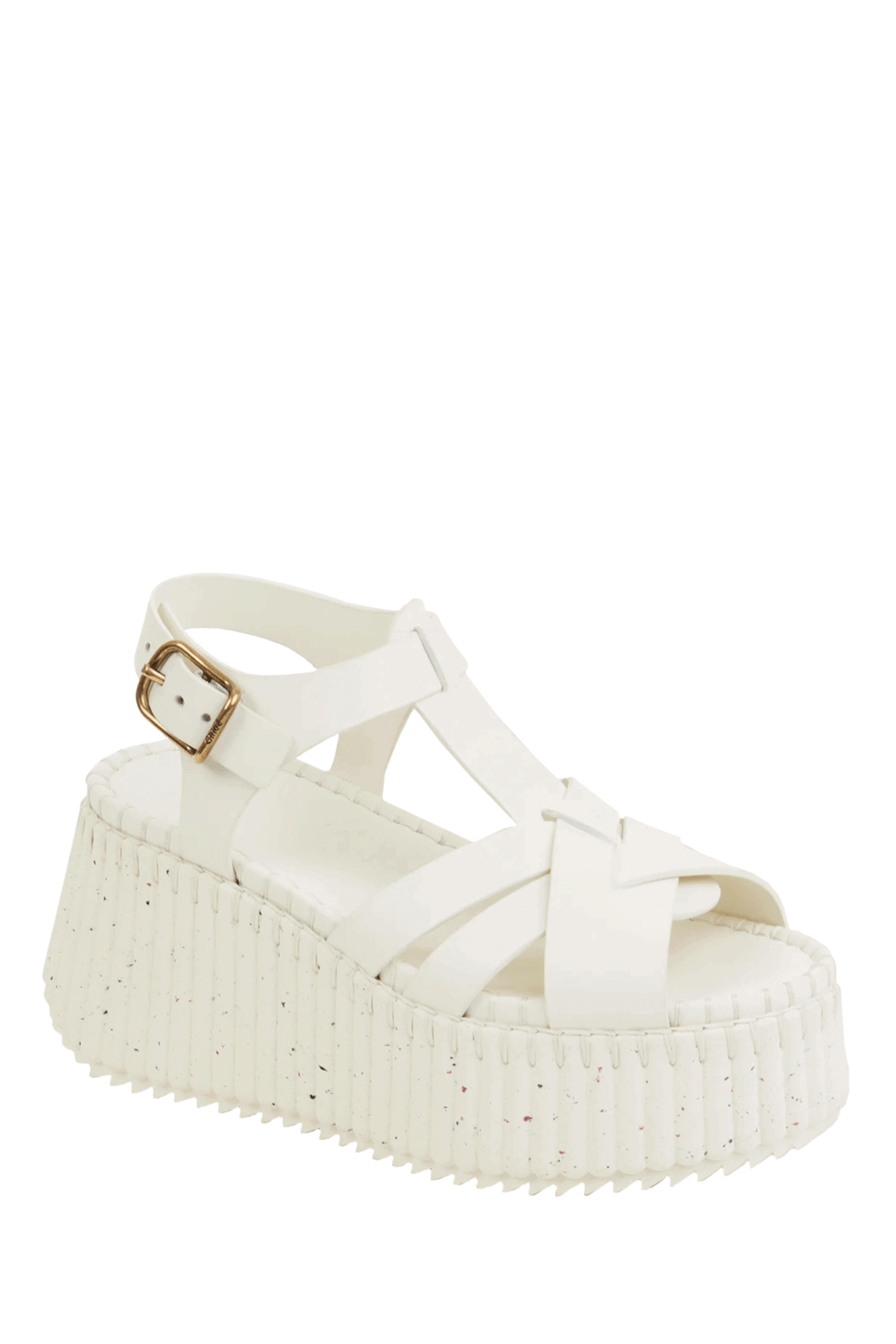 Chloé - Nama Wedge Sandal in Eggshell