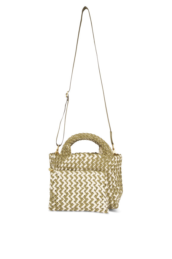 Naghedi Small St. Barths Green Double Weave Oletta Tote - view 4