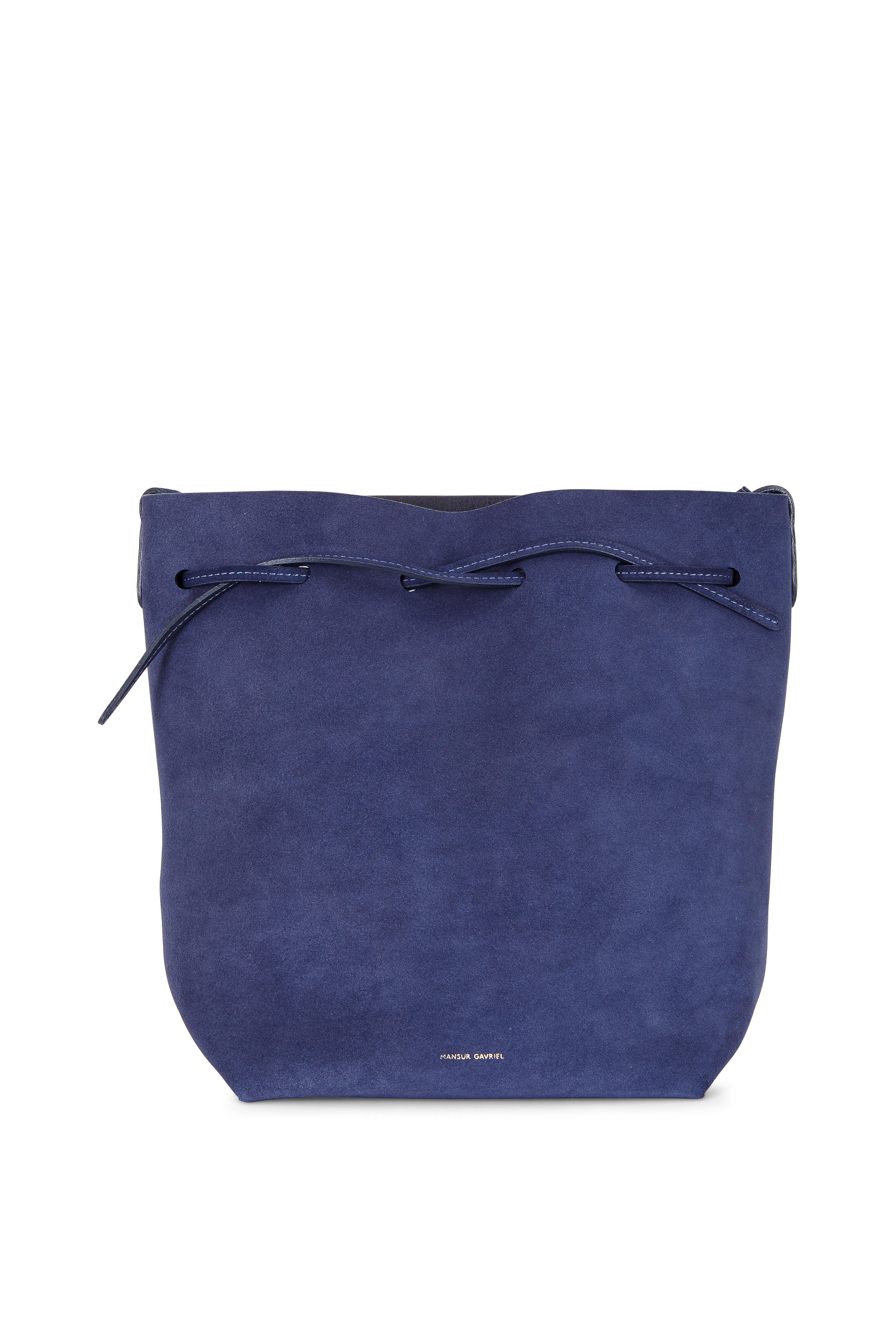 Mansur Gavriel - Blue Suede Medium Bucket Bag