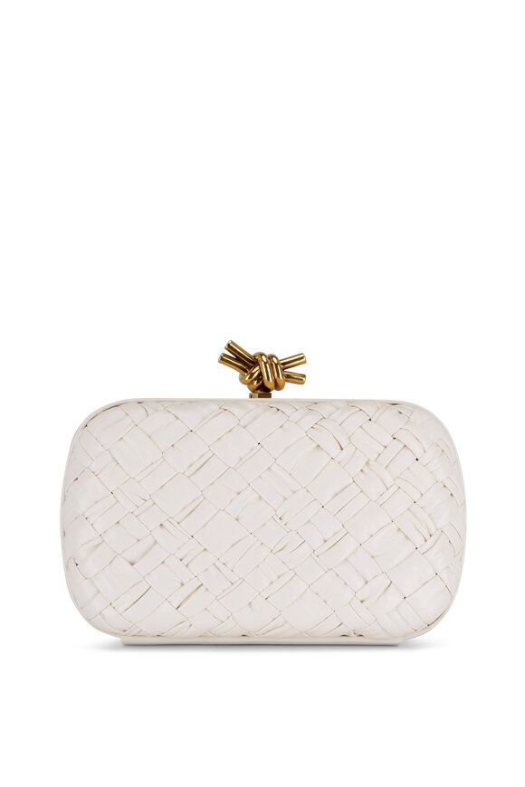 Bottega Veneta - Bone Knot Minaudiere Woven Clutch