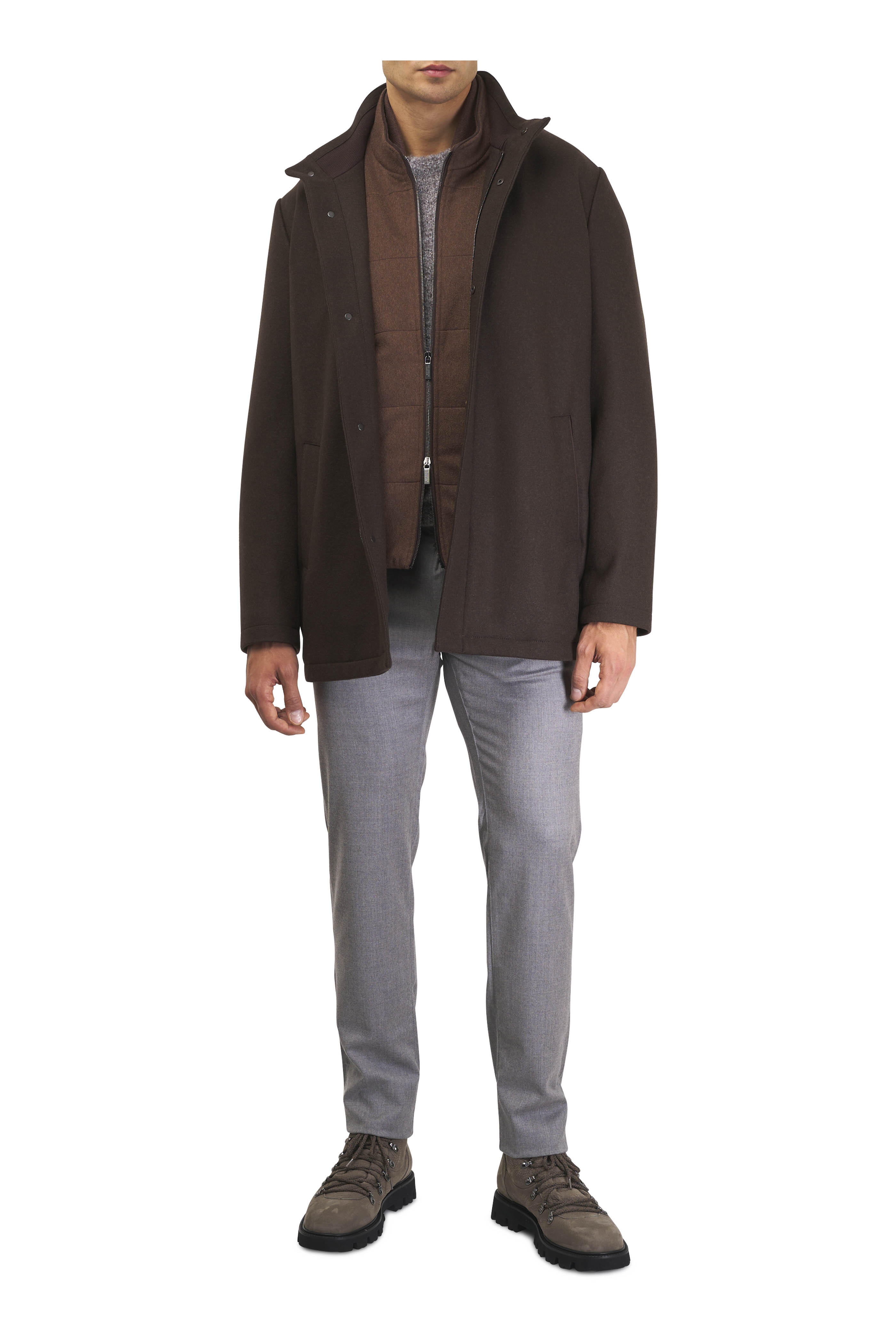 Maurizio Baldassari - Light Gray Flannel Five Pocket Pant