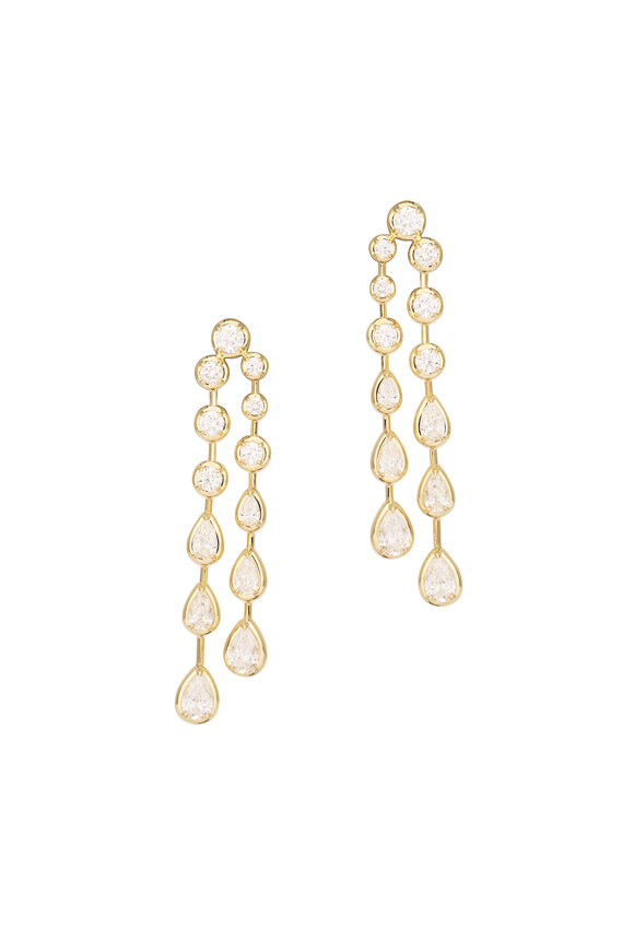 Kwiat 18k Yellow Gold Diamond Starry Night Earrings - view 1