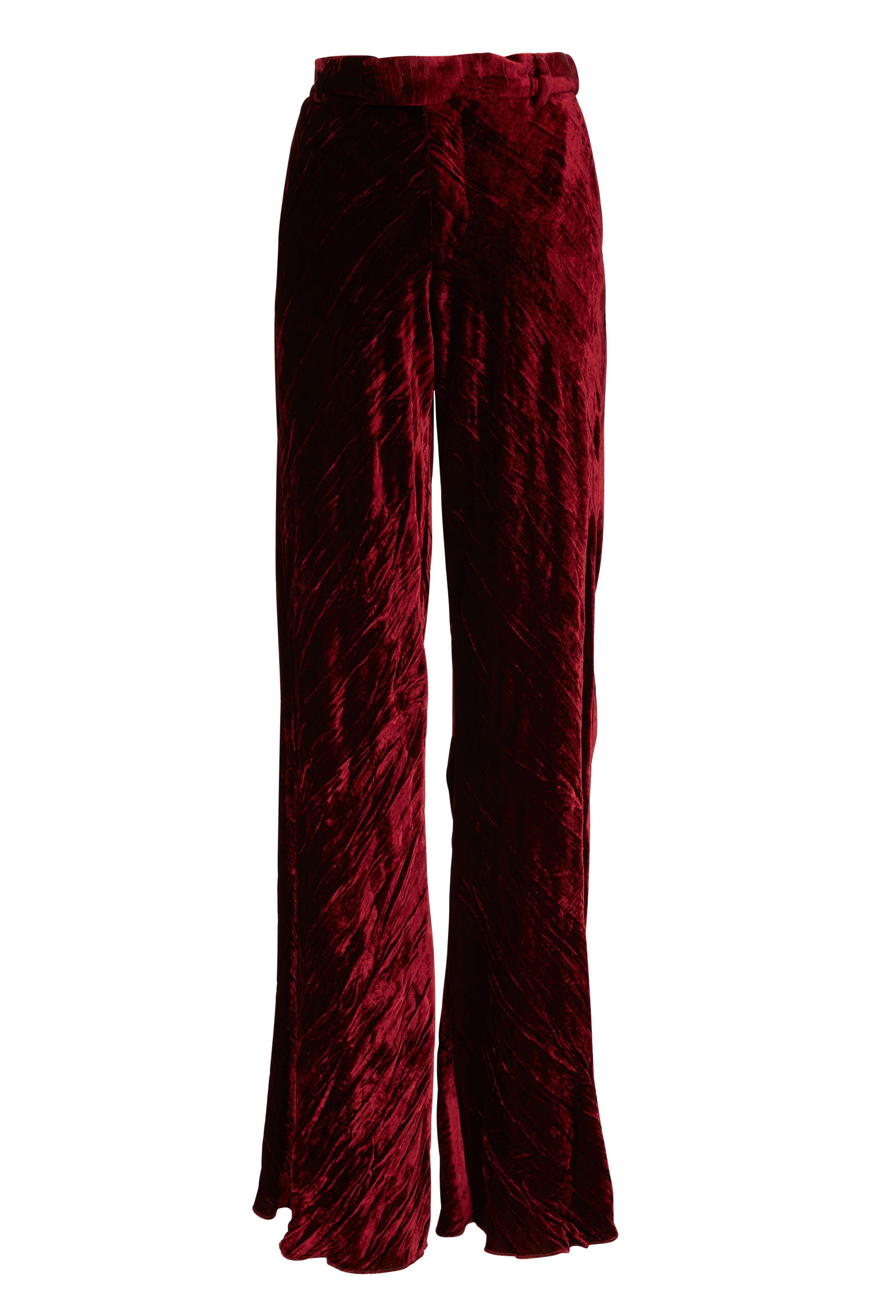 Etro - Burgundy Crushed Velvet Pant | Mitchell Stores