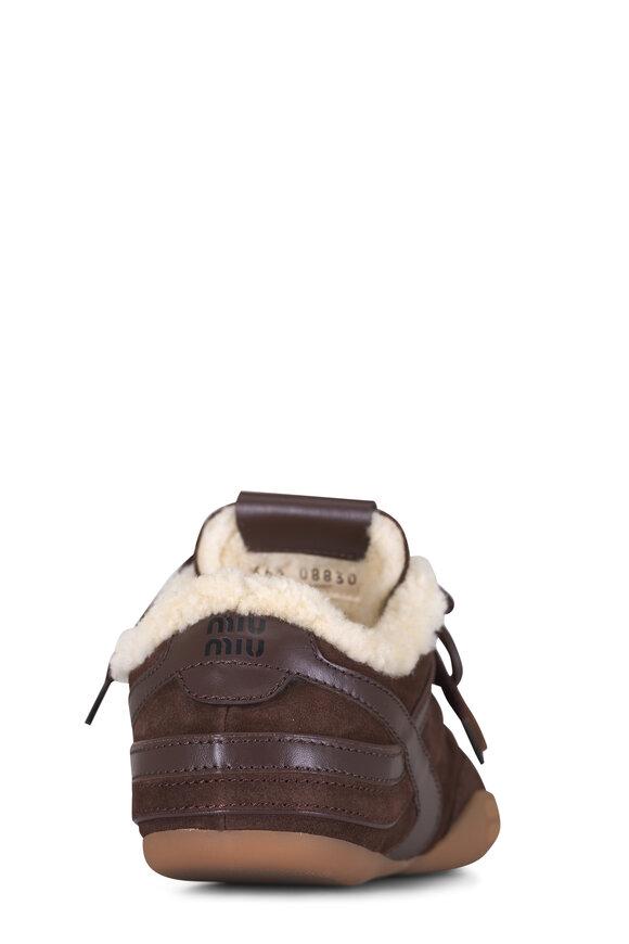 Miu Miu Brown Moro Winter Gymnasium Sneaker - view 3