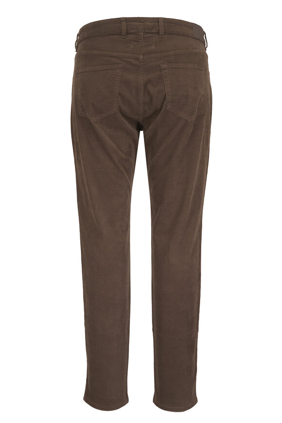 Peter Millar Classic Comfort Brown Corduroy Five Pocket Pant - view 2