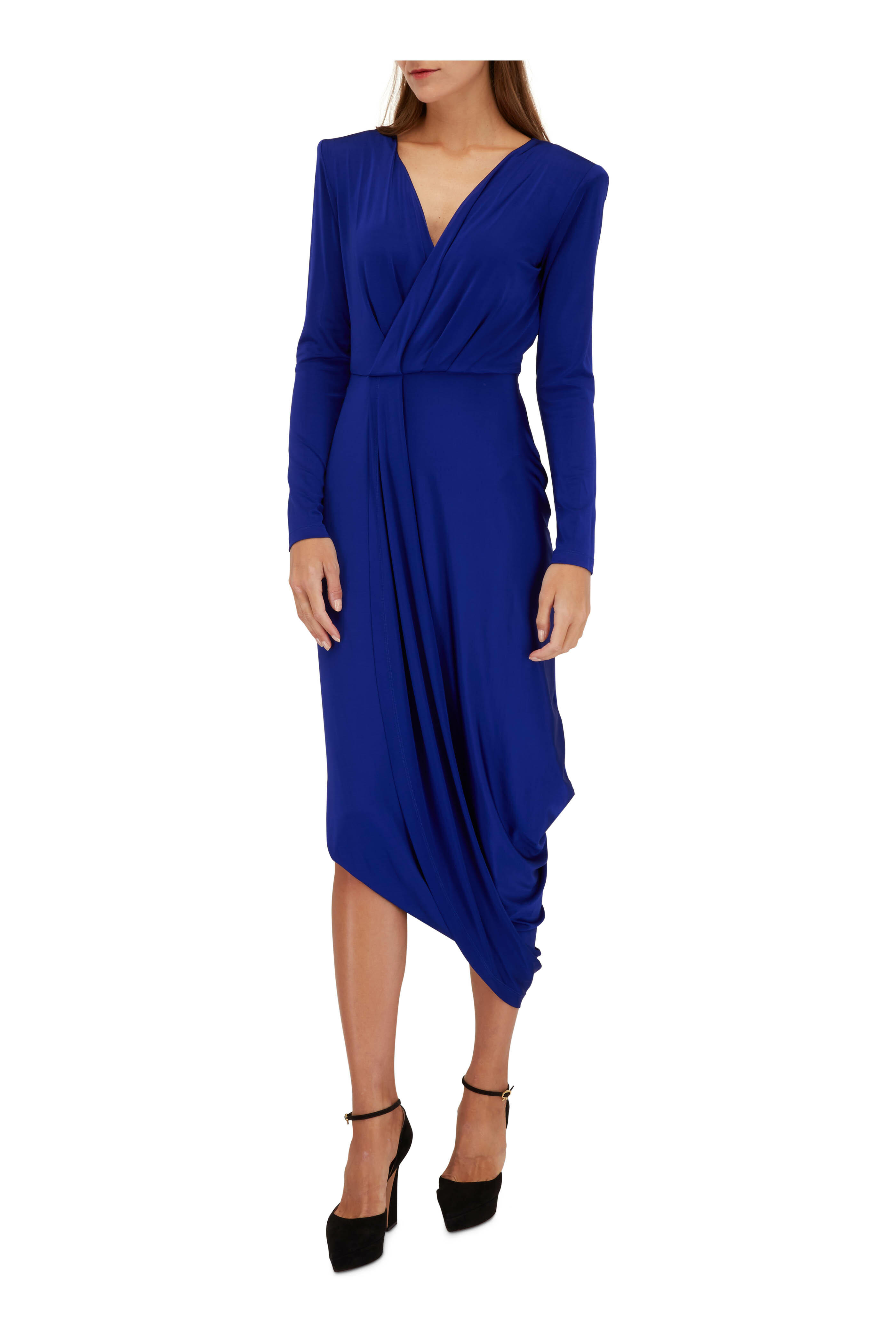 risiko Risikabel pedal Giorgio Armani - Cobalt Stretch Jersey Dress | Mitchell Stores