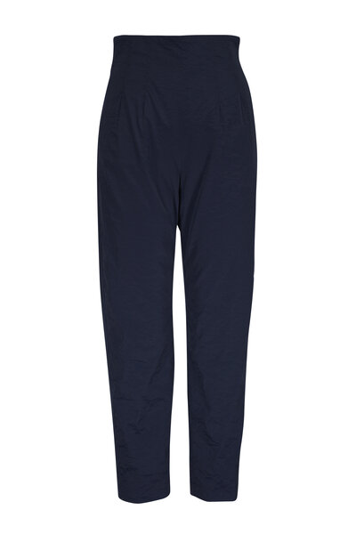 Loewe - Dark Navy Draped Crop Pant | Mitchell Stores