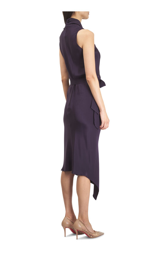 Peter Cohen Victor Purple Silk Wrap Dress - view 4