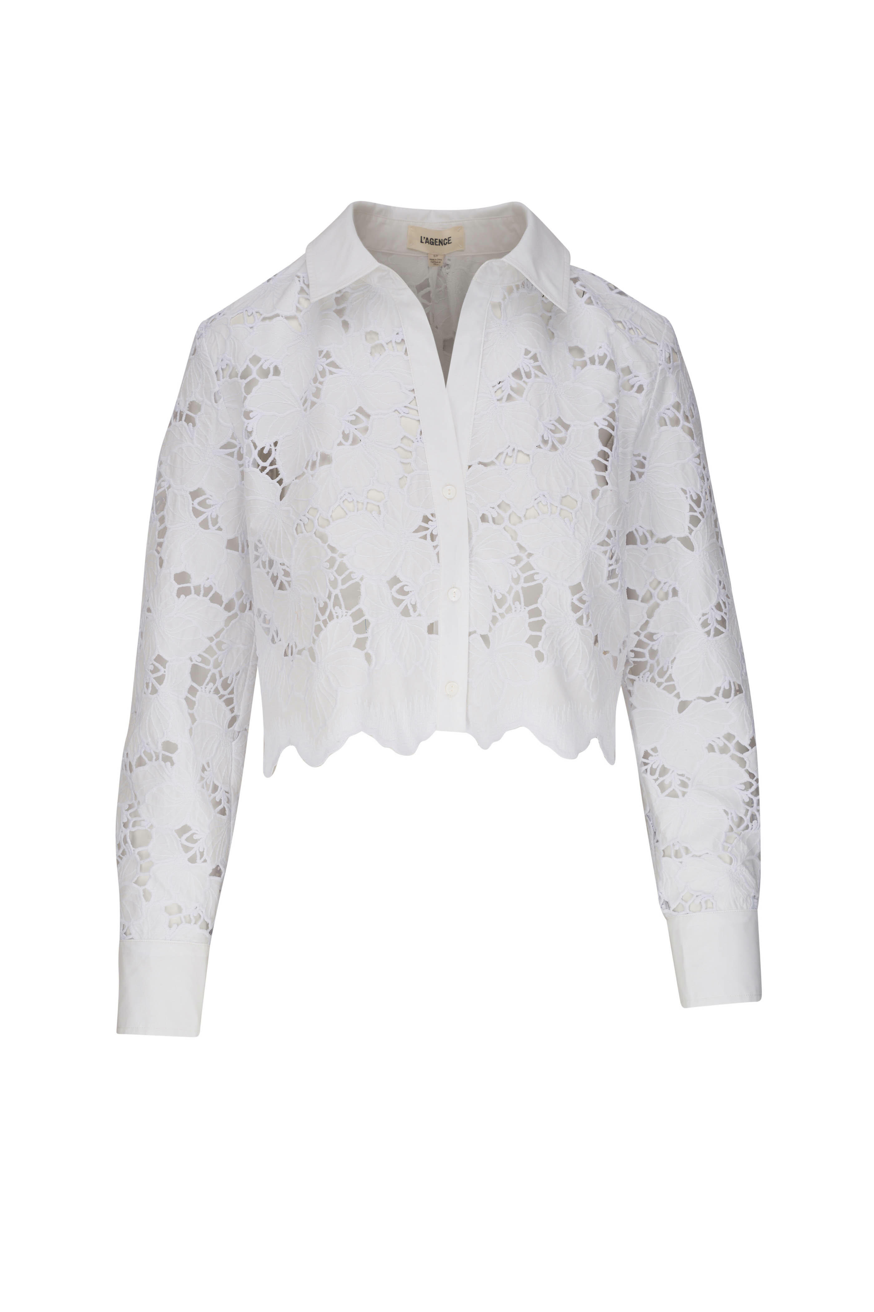 SHIATZY CHEN lace panelled blouse - White