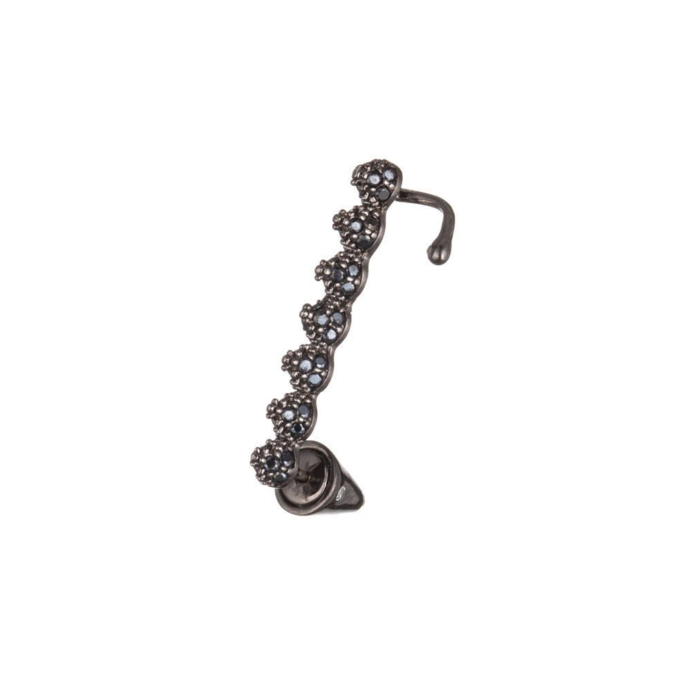 Eddie Gunmetal Tiny Pavé Cone Ear Cuff Mitchell Stores