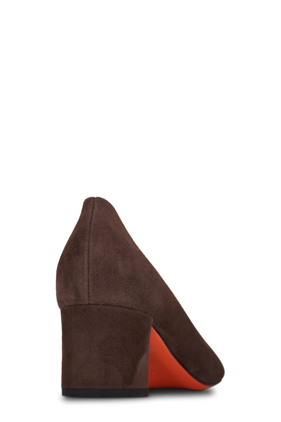 Santoni - Fight Brown Suede Pump, 50mm