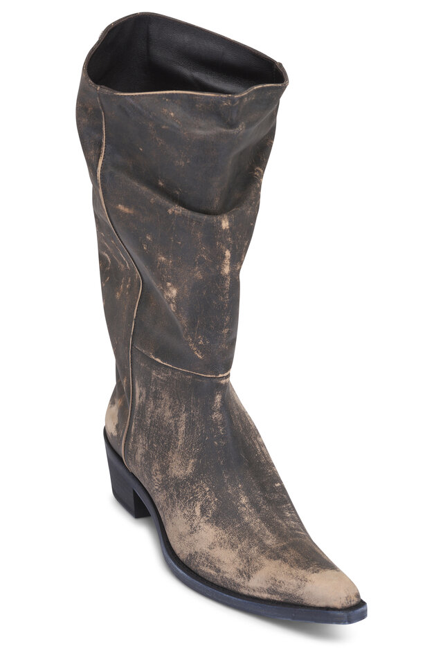 Khaite - Sybil Burgundy Leather Ankle Boot, 40mm