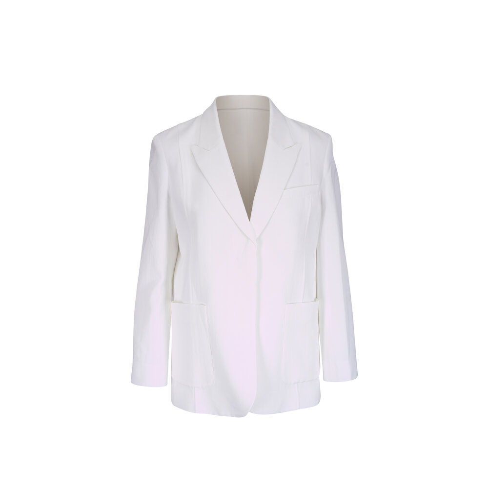 Tシャツ・カットソー IONSEOUL Blanc check blazer jacket BBU397 TWP - Morgan's White Blazer | Mitchell Stores