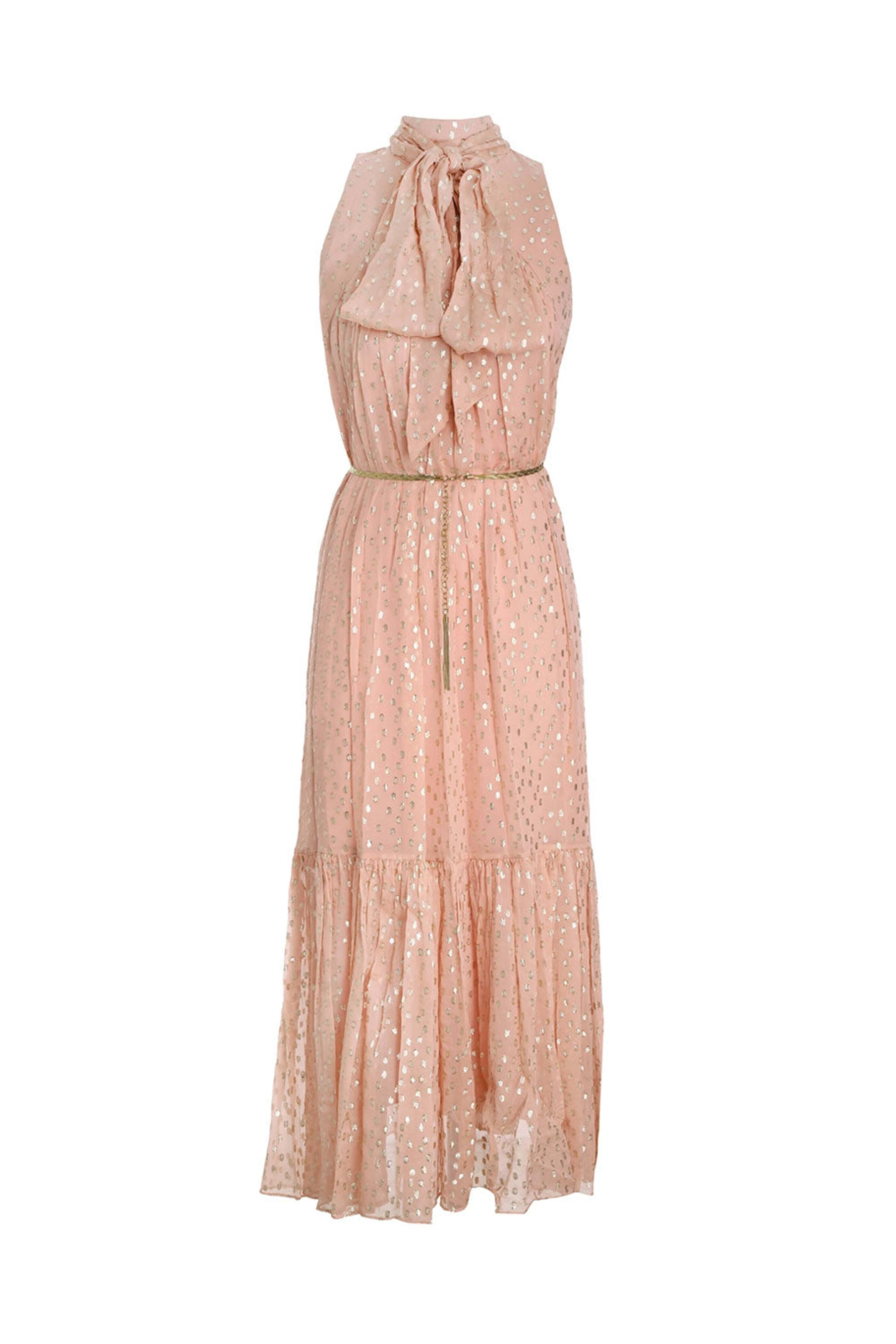 Zimmermann - Blush Sleeveless Tie Neck Dress