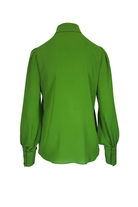 Valentino - Green Silk Georgette Blouse