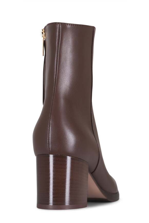 Gianvito Rossi Santiago Brown Leather Bootie, 60mm - view 7