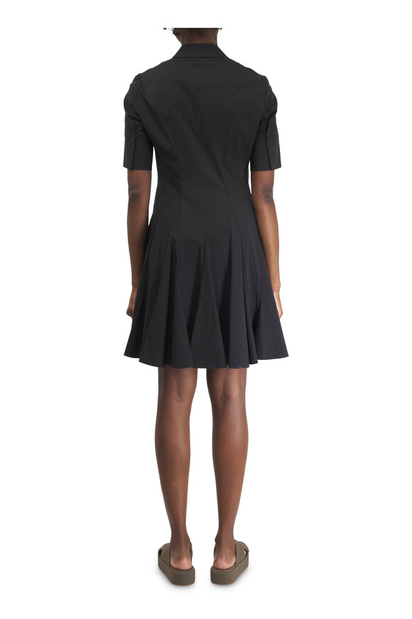 Lafayette 148 New York - Black Stretch Cotton Peplum Shirtdress