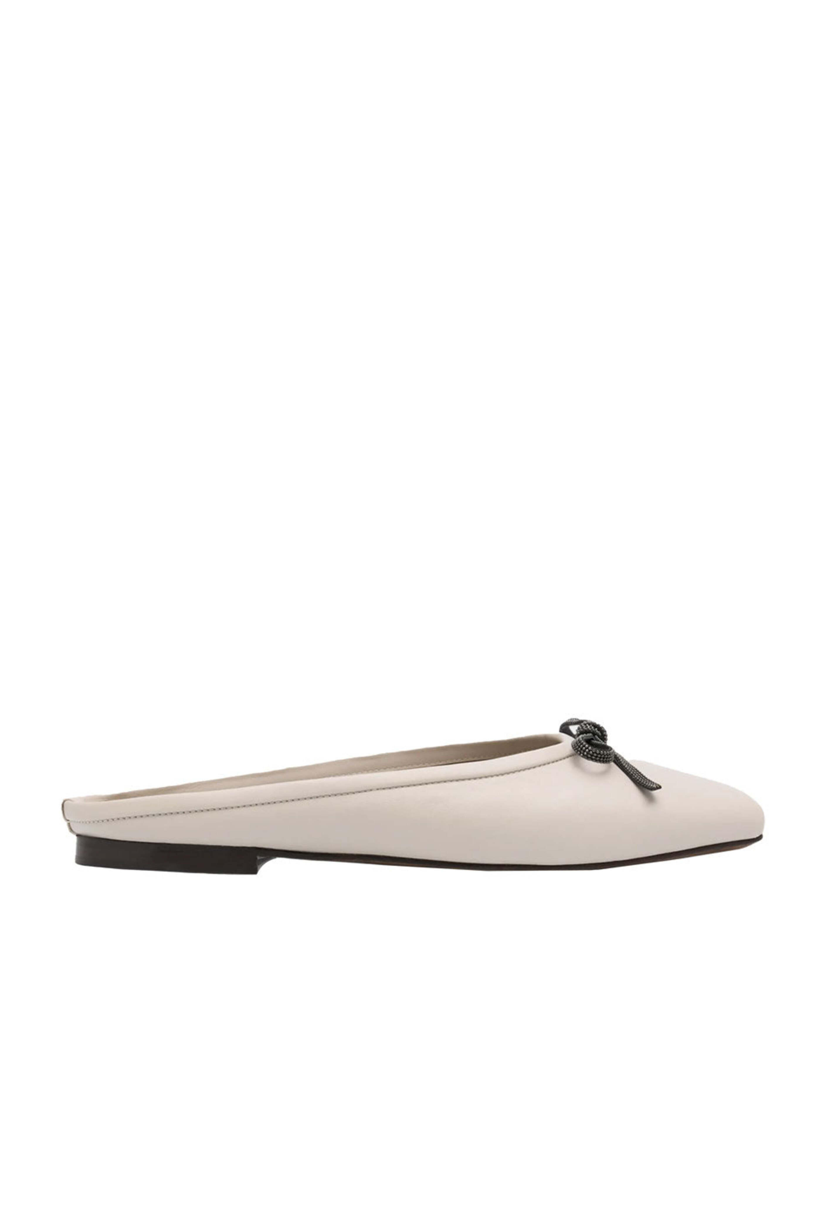 Brunello Cucinelli - Nappa Leather Ballet Flats in White