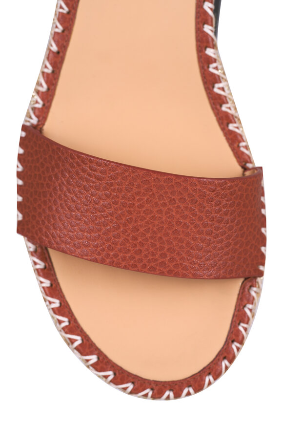 Valentino Garavani - Saddle Leather Rockstud Espadrille Wedge, 55mm