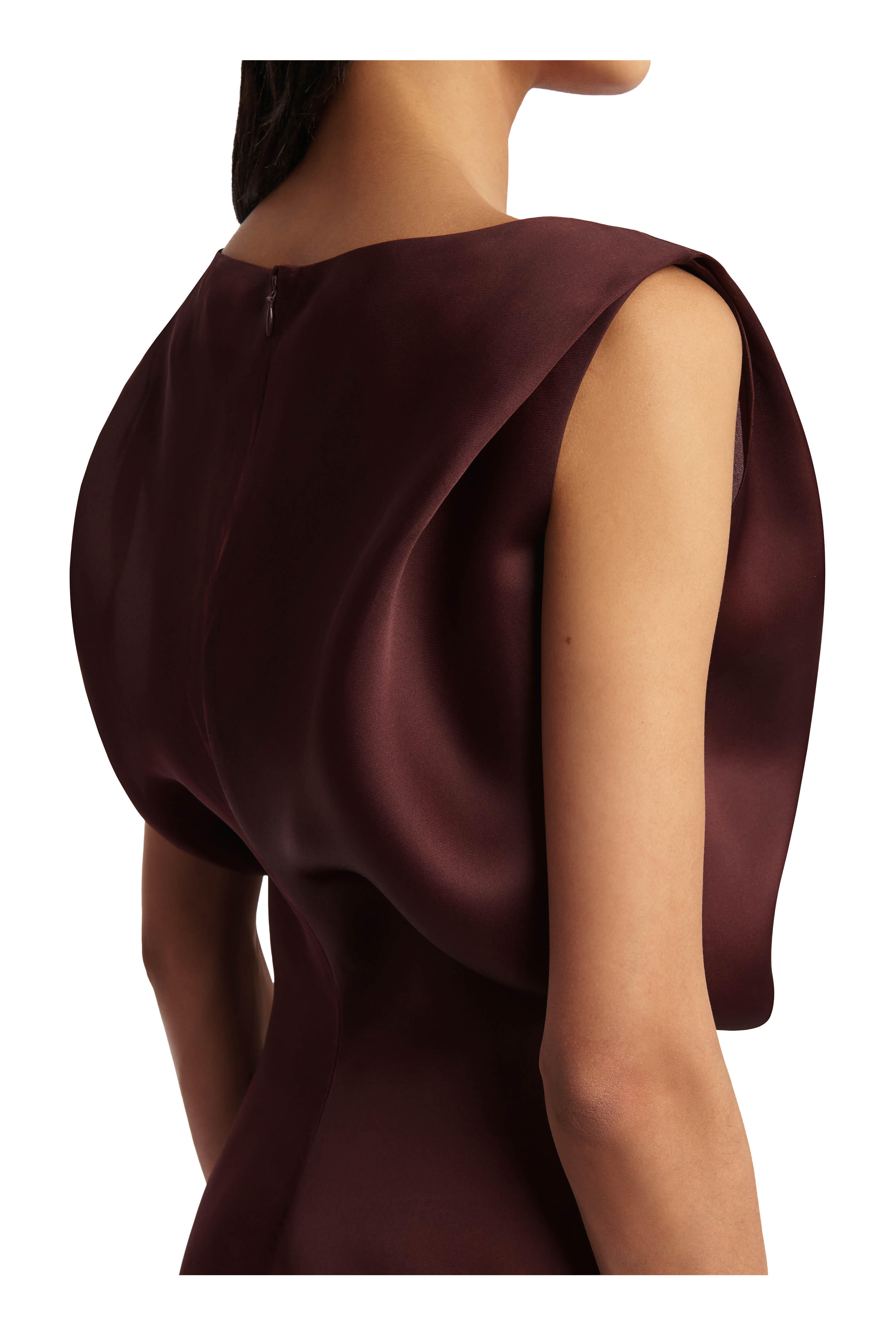 Khaite - Toma Dark Purple Organza Silk Minidress