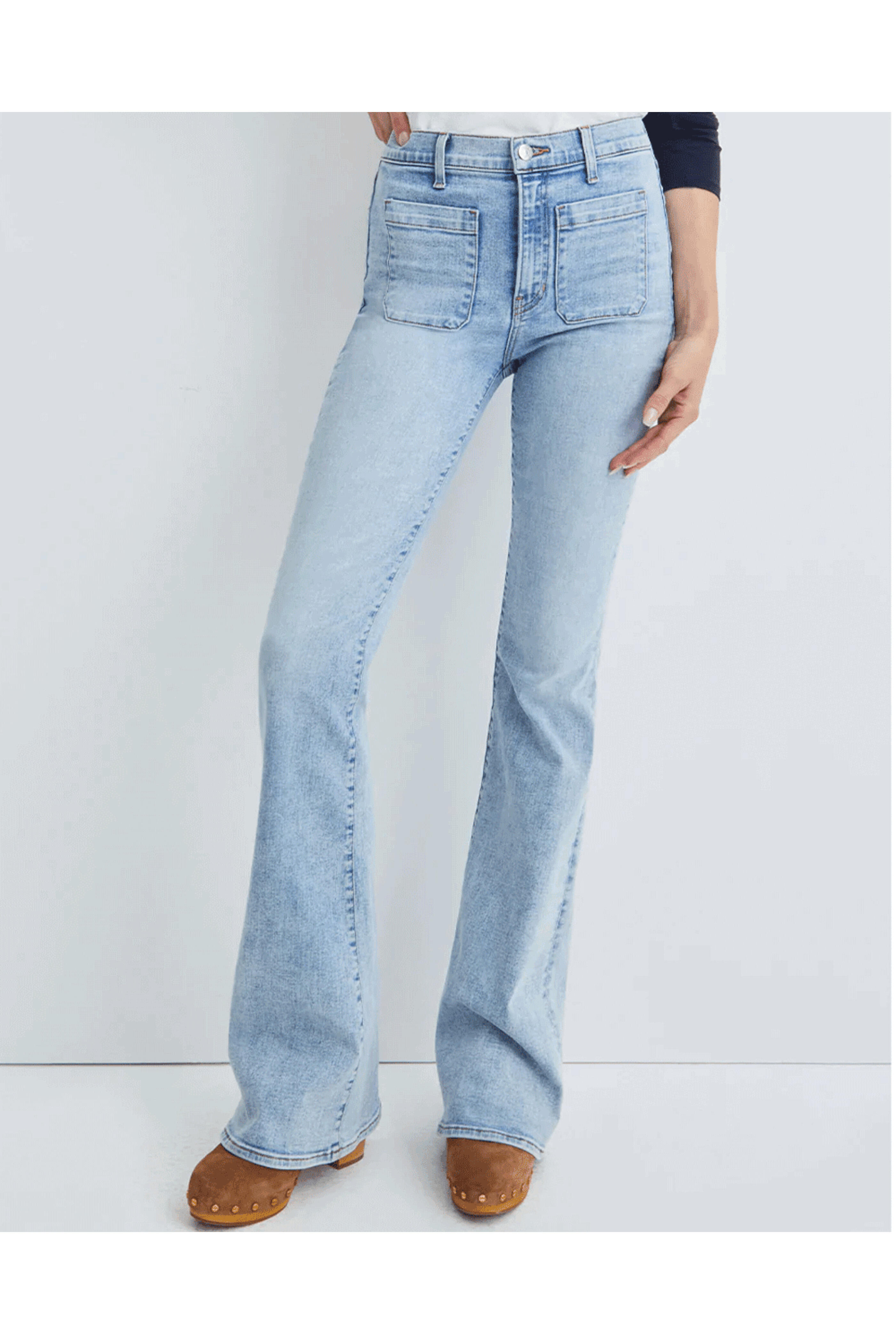 Veronica Beard - Florence Flare Patch Pocket Jean in Cape