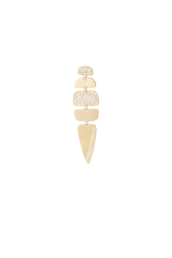 Kai Linz 14k Yellow Gold Diamond Tip Arrow Earrings - view 2